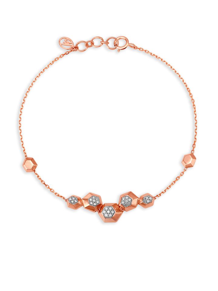 Buy Mia By Tanishq Women 14KT Rose Gold Diamond Bracelet