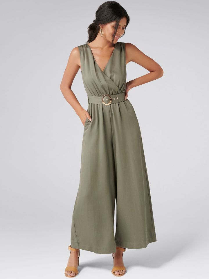 Forever new green jumpsuit store