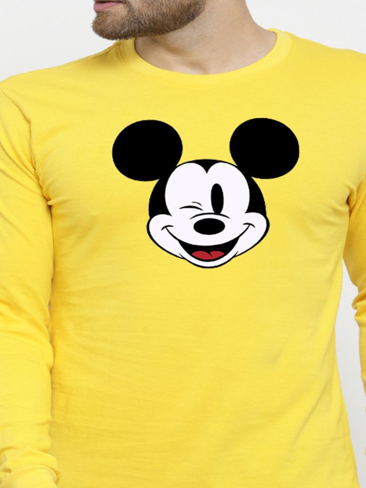 Buy Friskers Men Yellow Printed Round