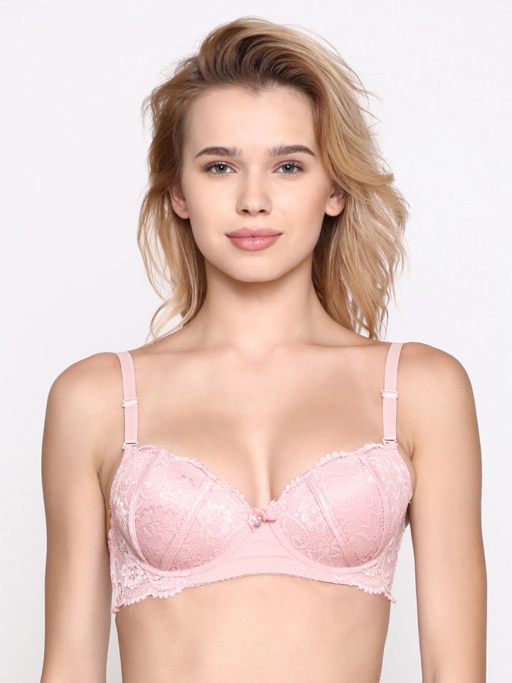 Buy Prettycat Pink Womens Lace T-Shirt Lightly Padded Bra (Pc-Br