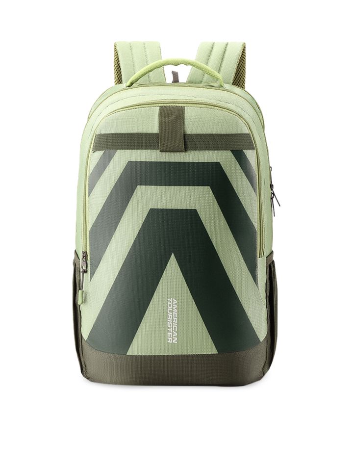 american tourister green backpack
