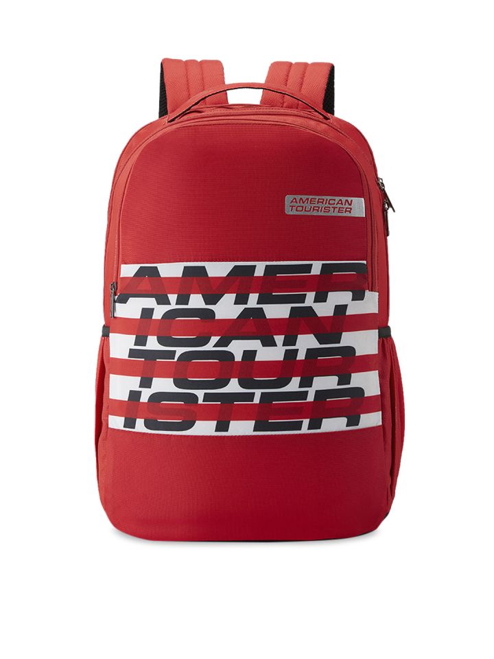 Buy AMERICAN TOURISTER Unisex Red Brand Logo Backpack Backpacks