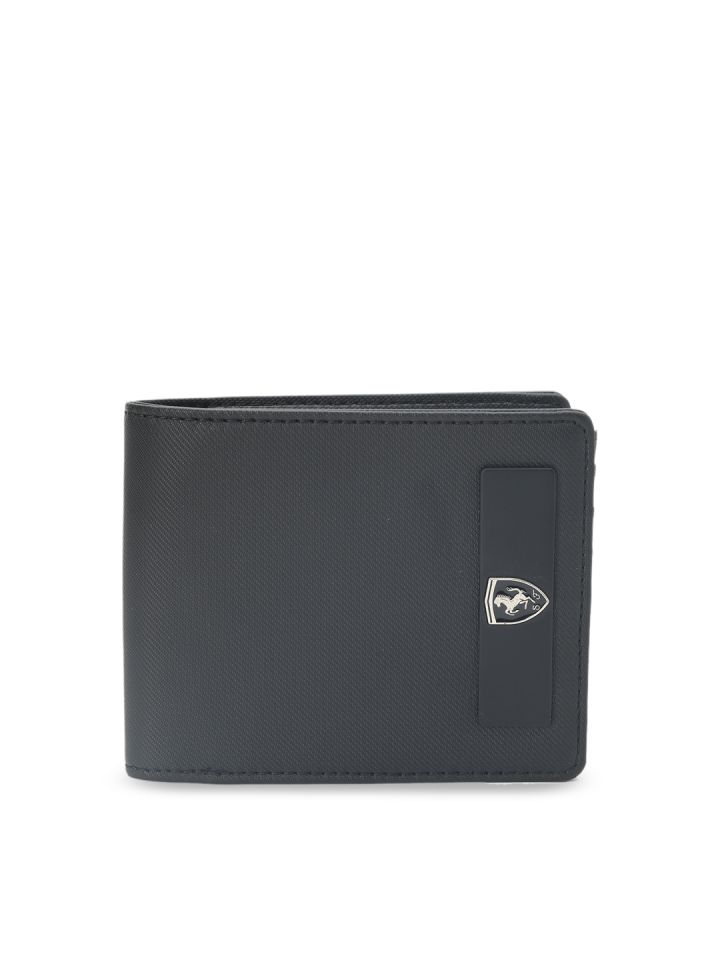 Buy Puma Unisex Black Solid Two Fold Wallet 5353401 Puma Black