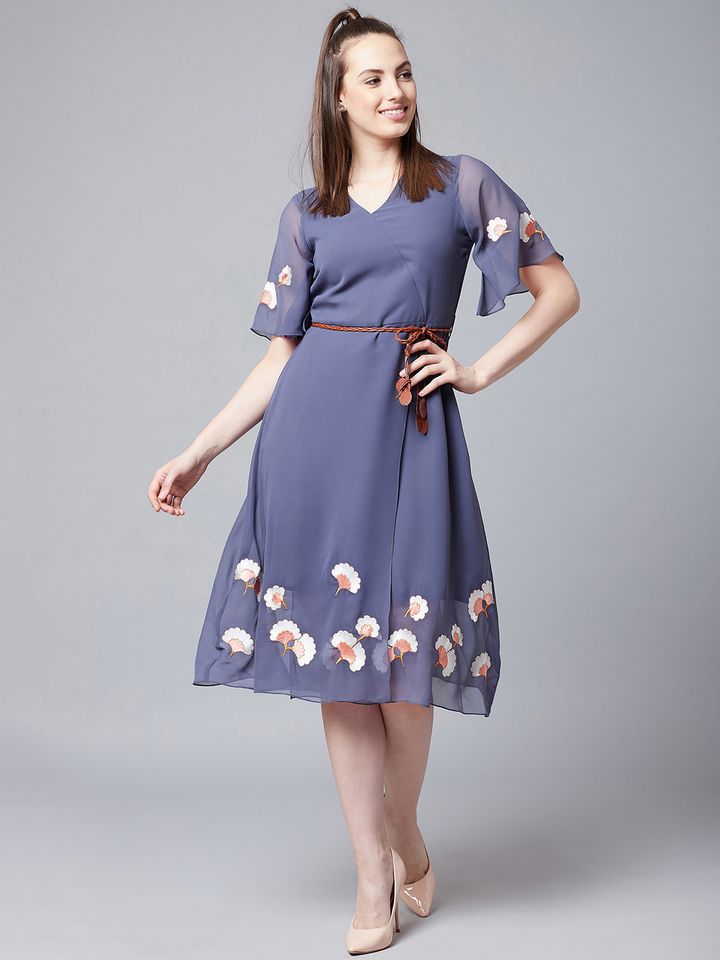 Myntra a line dress clearance