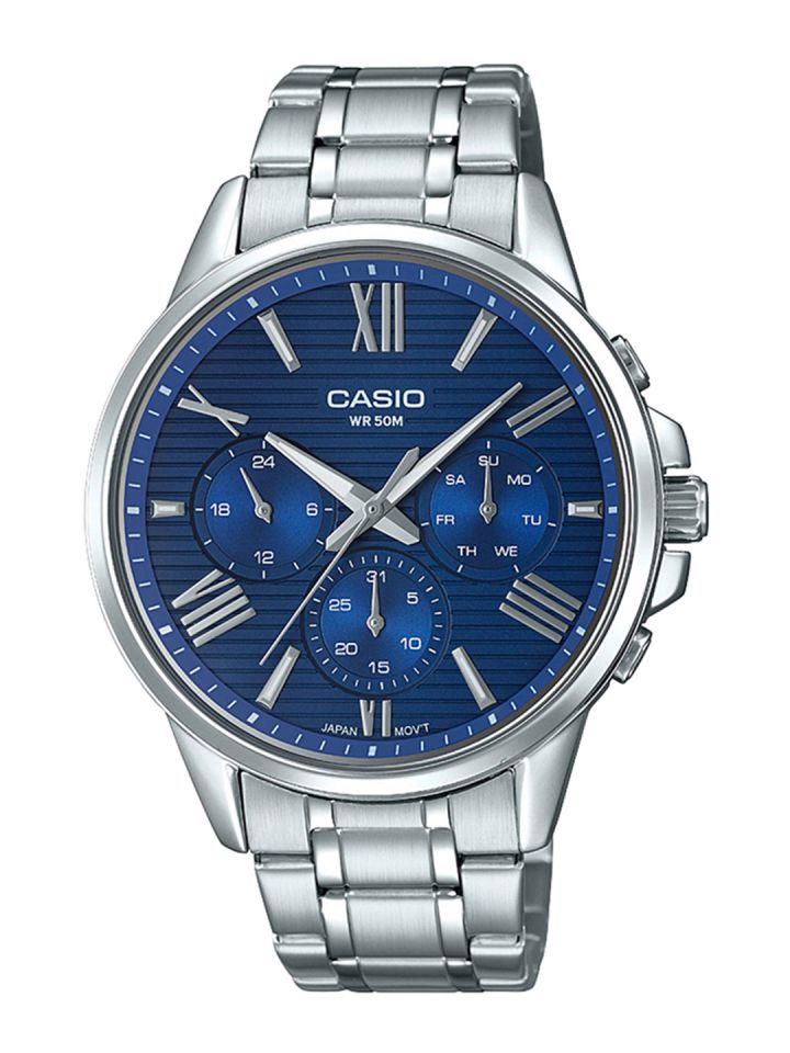 Buy CASIO Enticer Men Navy Blue Multi Dial Watch MTP EX300D 2AVDF