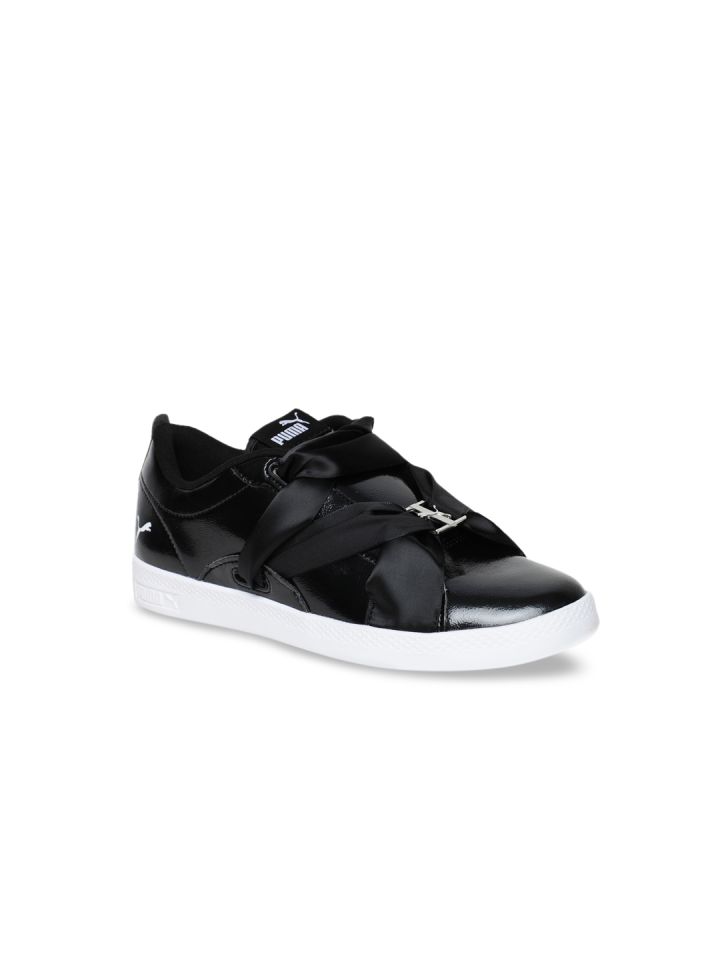 puma smash wns blk patent