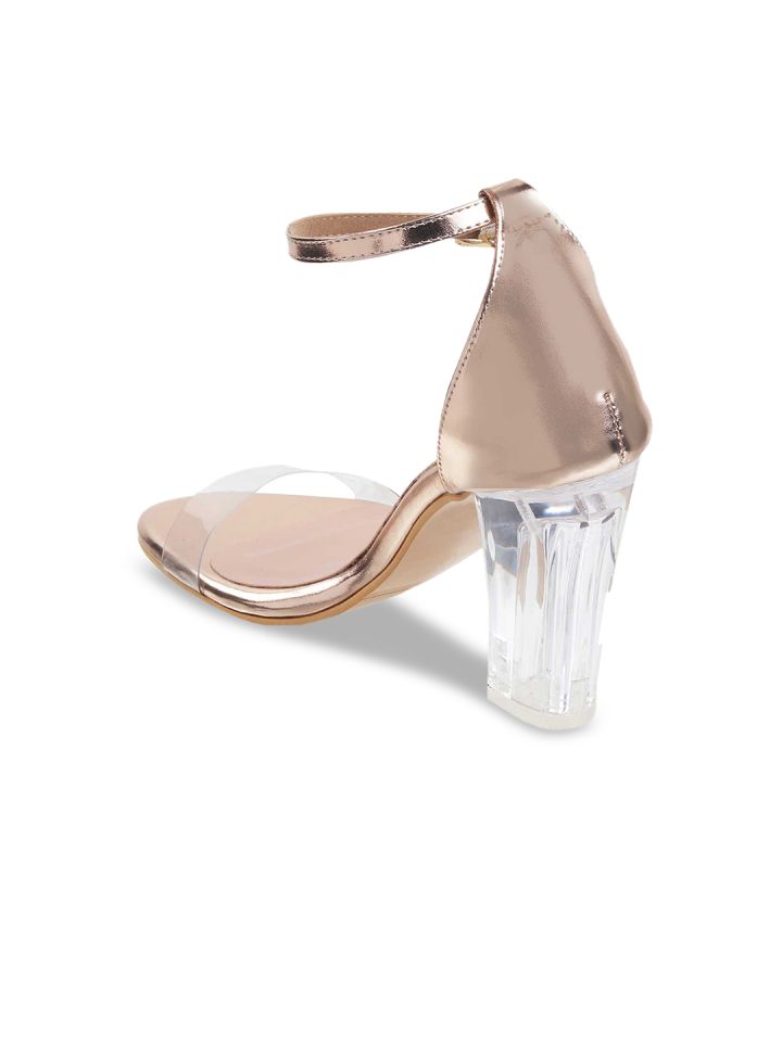 transparent heels myntra