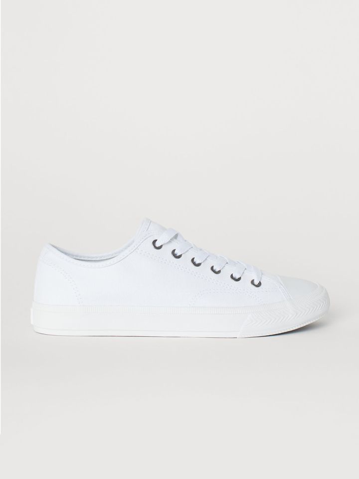 H&m white canvas best sale shoes