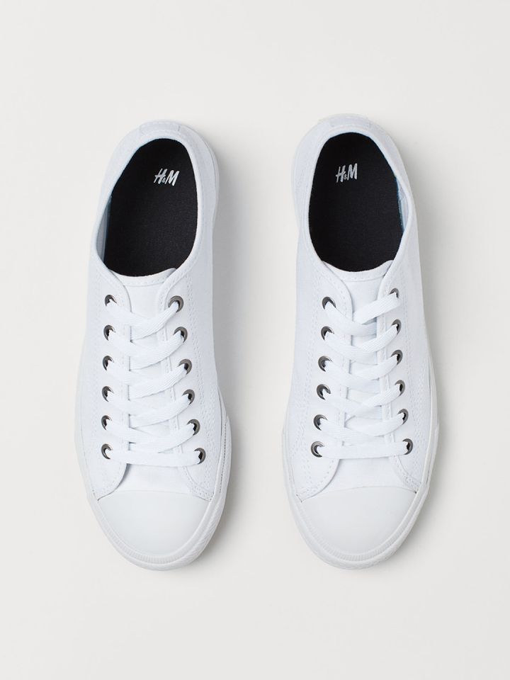 Buy H M Men White Canvas Shoes Casual Shoes for Men 10435632