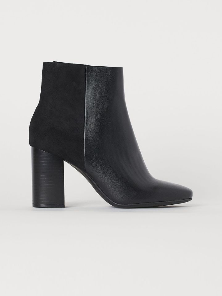 2 inch block clearance heel booties