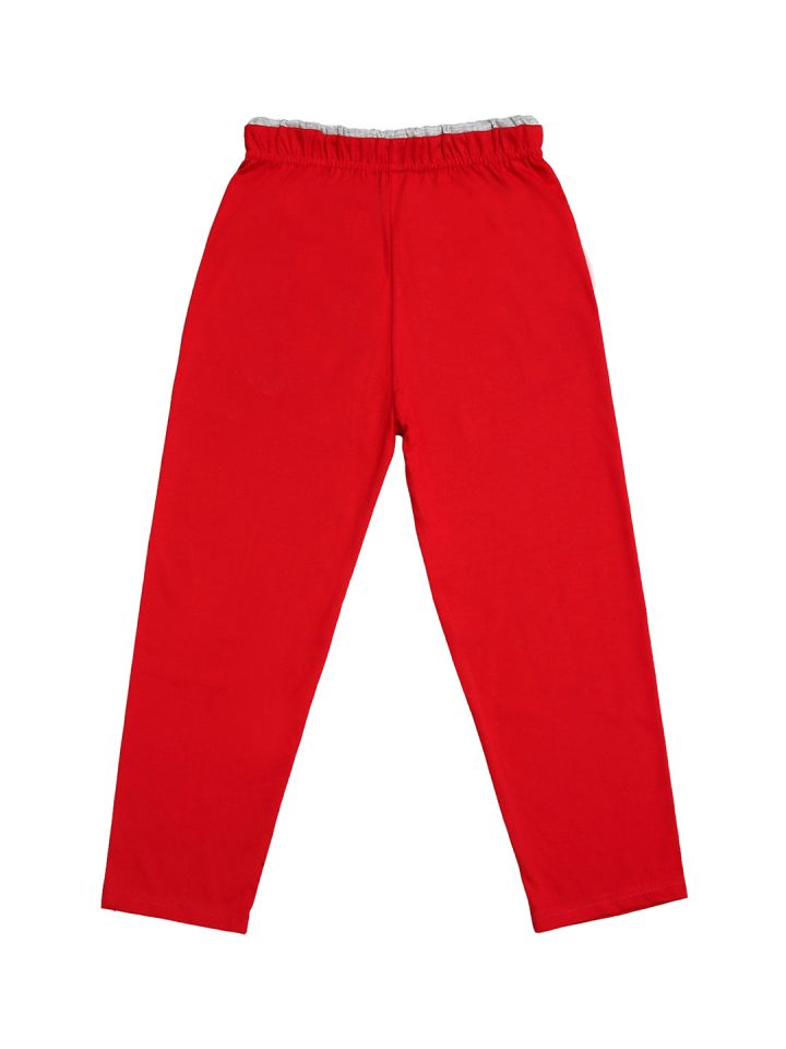 Buy SWEET ANGEL Boys Red Solid Straight Fit Track Pants Track