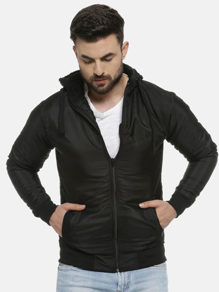 Buy Campus Sutra Men Black Solid Windcheater Sporty Jacket
