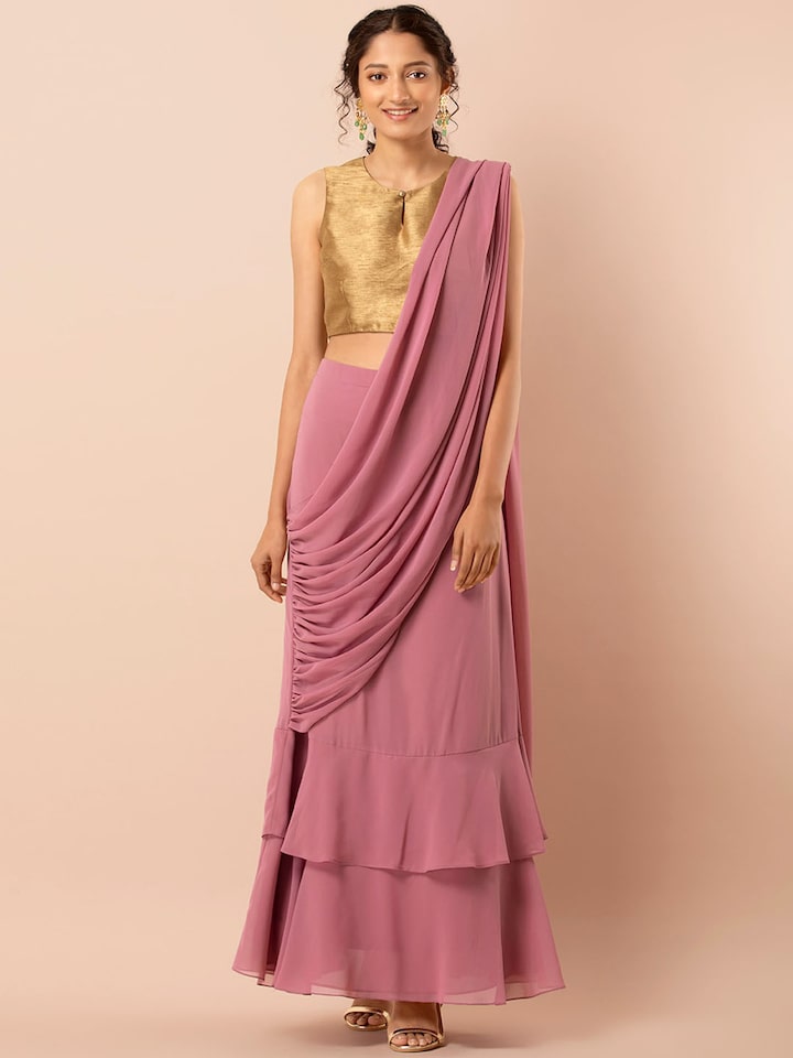 Buy Exclusive Designer Pleated Gown Saree Online | Tasuvure