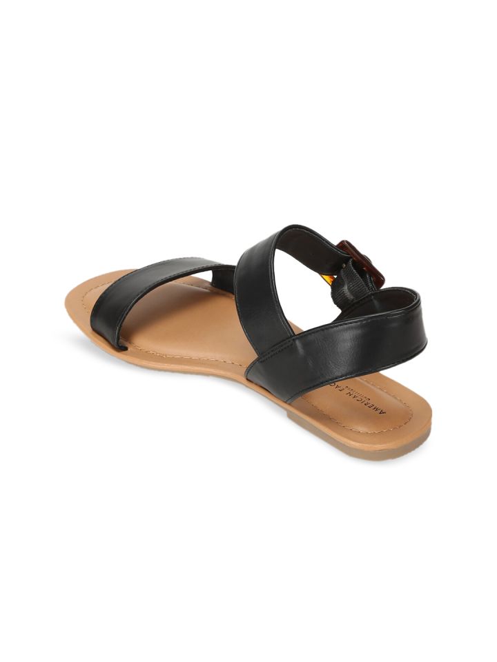 Buy AMERICAN EAGLE OUTFITTERS Women Black Solid Open Toe Flats