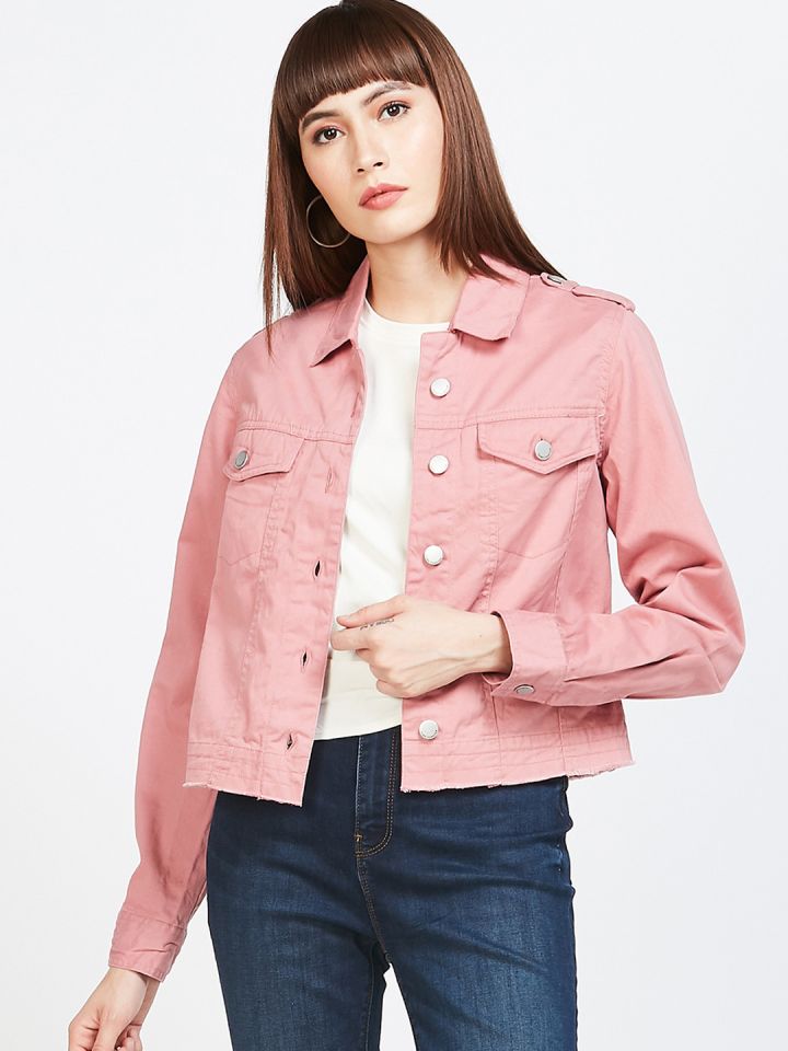pink denim jackets womens