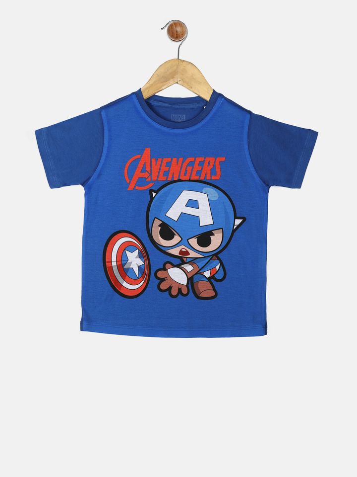 Captain america shop t shirt myntra