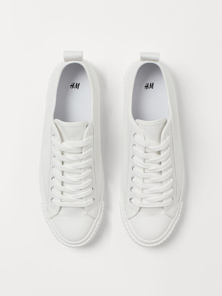 h&m white trainers womens