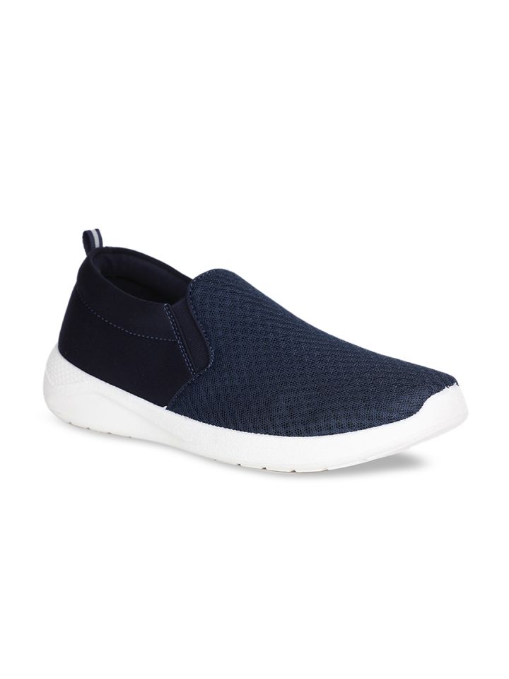 Buy Bata Men Blue Woven Design Slip On Sneakers Casual Shoes for