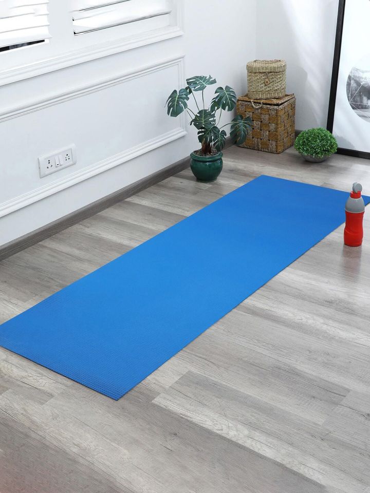 Kuber Industries Blue Textured Extra Thick Yoga Mat