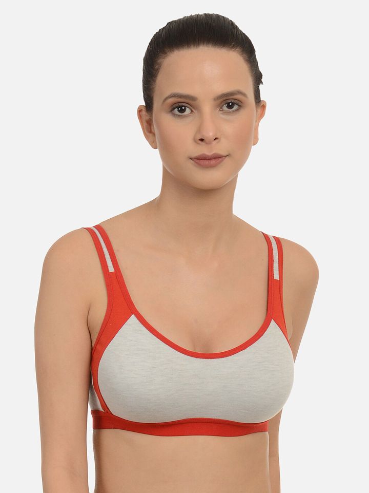 Mod & Shy Solid, Non Padded, Sports Bra-MS108