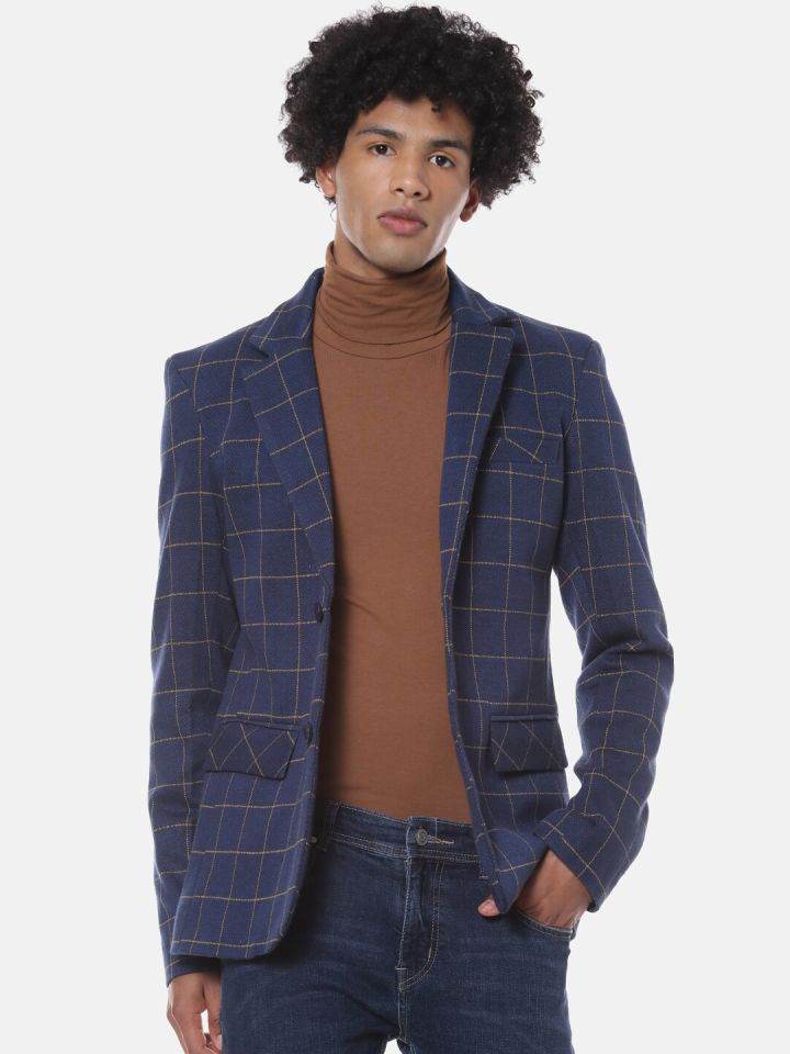 Blue check blazer hotsell with jeans