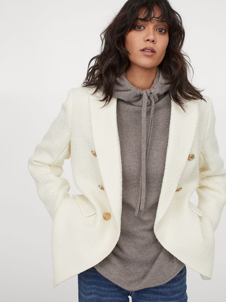 H&m new arrivals cream blazer