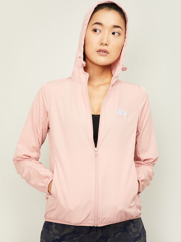 Buy Kappa Women Pink Solid Sporty Jacket Jackets for Women