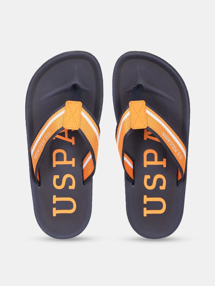 Buy U.S. Polo Assn. Men Orange Flip Flops Flip Flops for Men