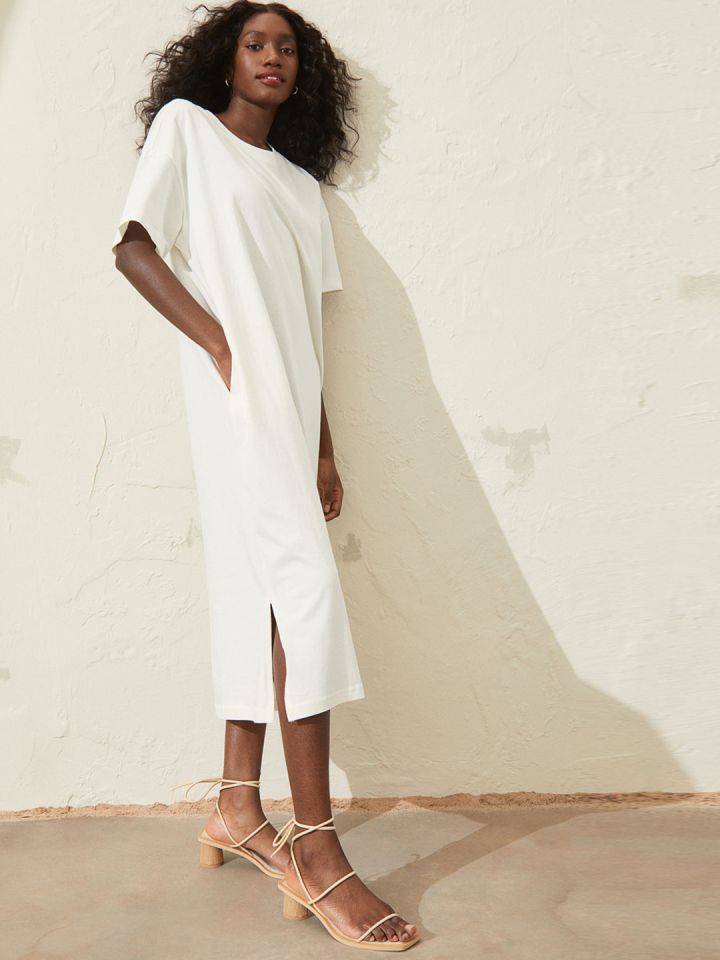 White t shirt dress online zara