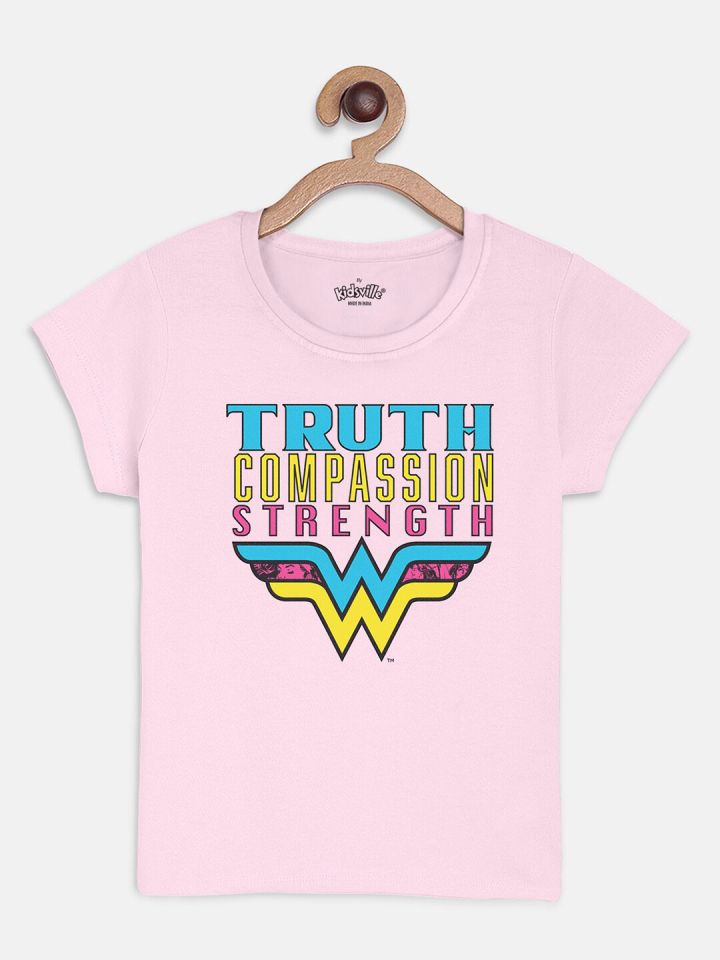 Pink wonder woman hot sale shirt