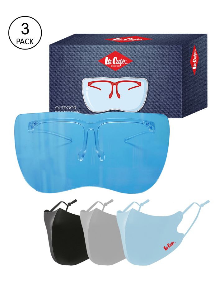 Buy Lee Cooper Unisex Goggle Style Eye Shield With 3 Solid
