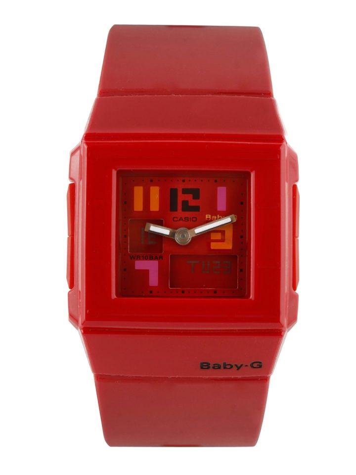 CASIO Baby G Women Red Analogue Digital Watch B105