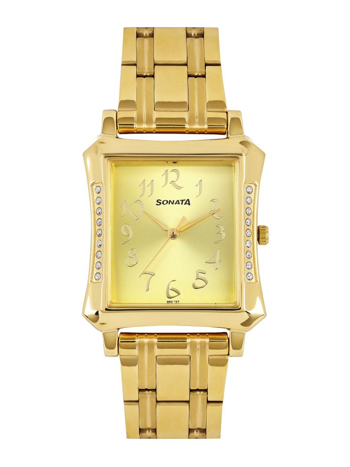 Sonata golden watch hotsell price