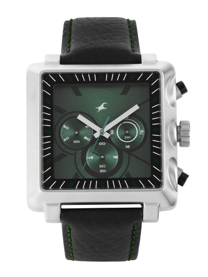 Buy Fastrack Men Green Dial Chronograph Watch 3111SL02