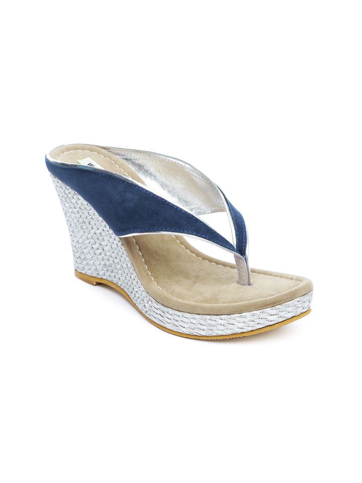 Buy Wet Blue Woman Navy Wedges Heels for Women 507818 Myntra