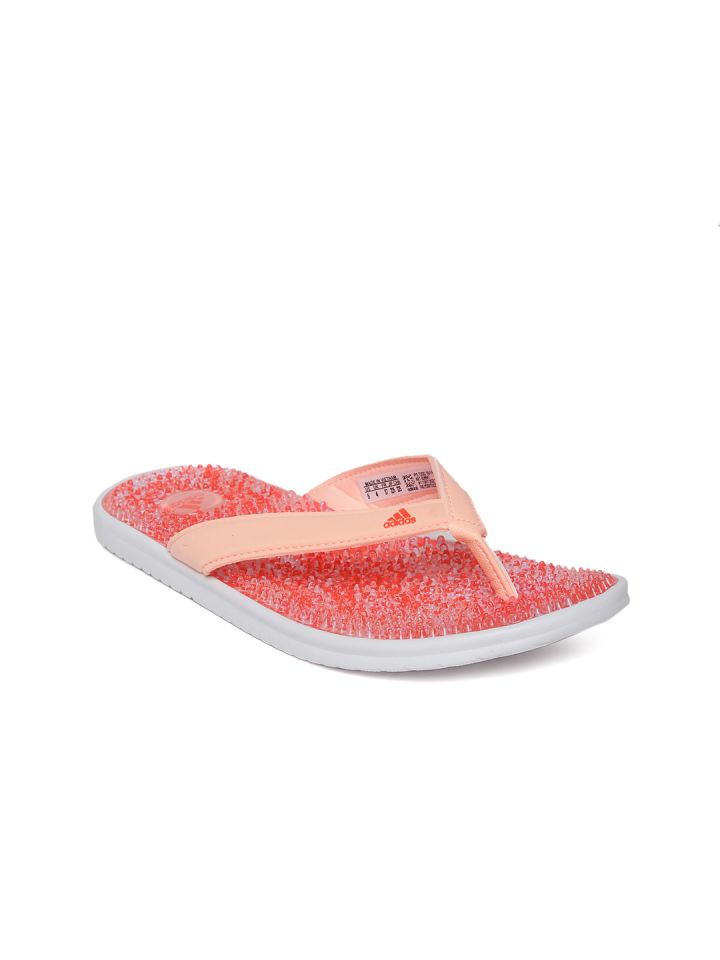 ADIDAS Women Peach Coloured Adissage Thong GR W Flip Flops