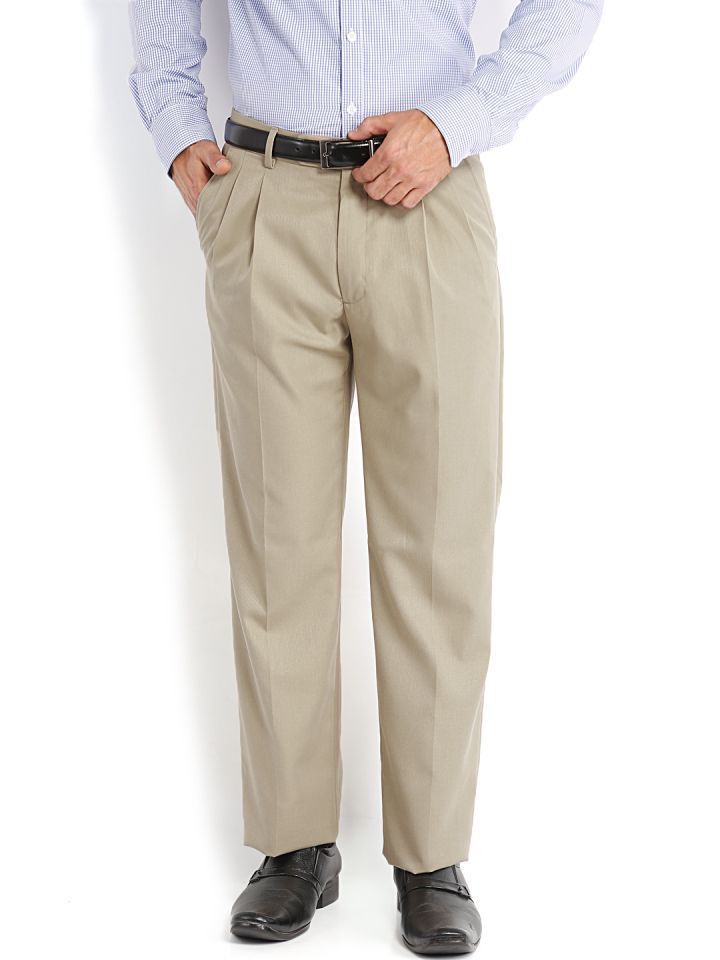 Buy Men Brown Solid Regular Fit Trousers Online  200230  Peter England