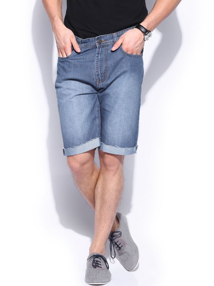 Fox Men Blue Denim Shorts