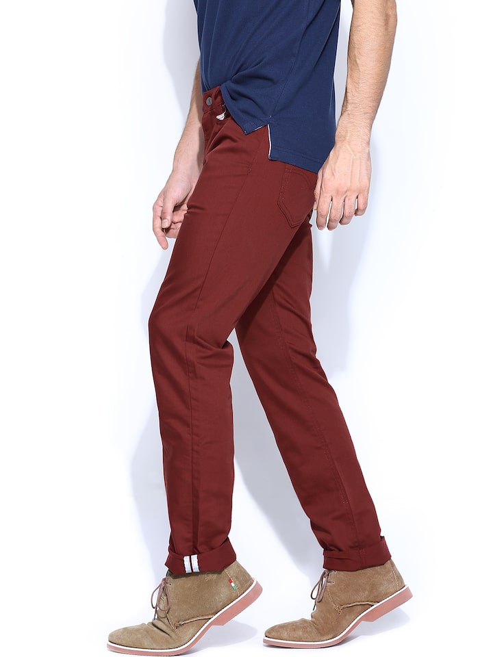 Buy Levis Men Brick Red 511 Slim Fit Jeans - Jeans for Men 682729 | Myntra