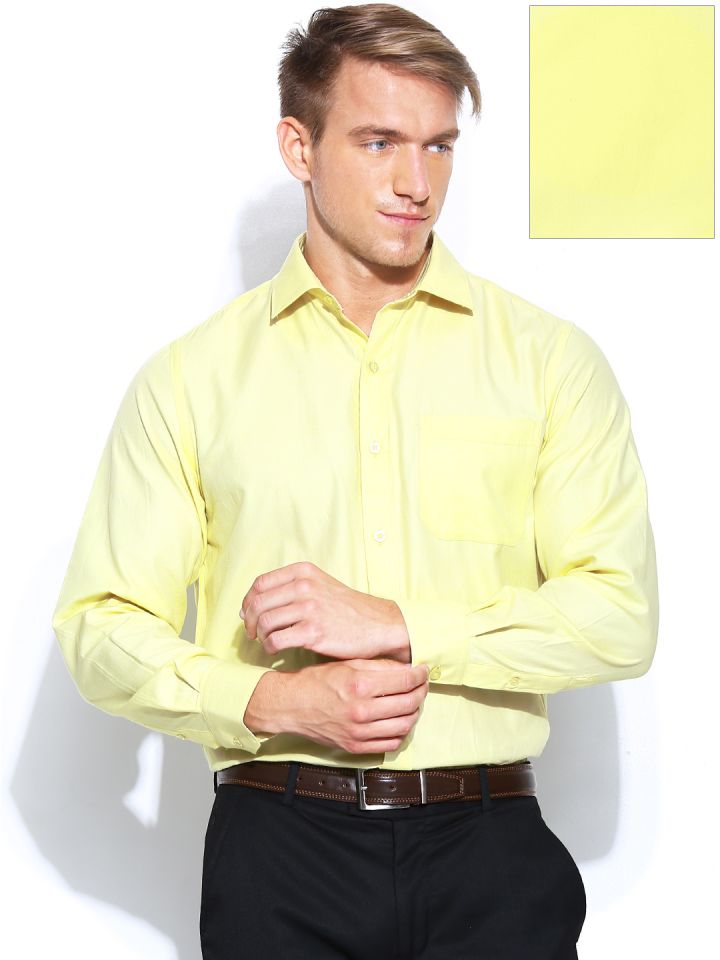 Yellow formal clearance shirt mens