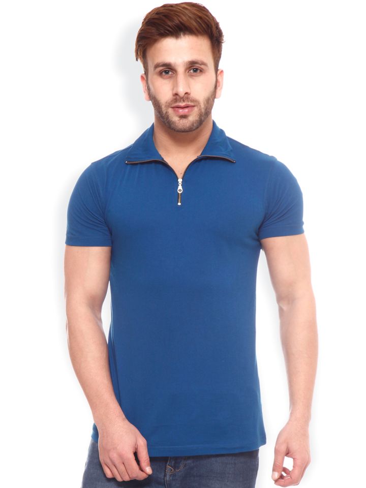 GRITSTONES Men Blue T shirt