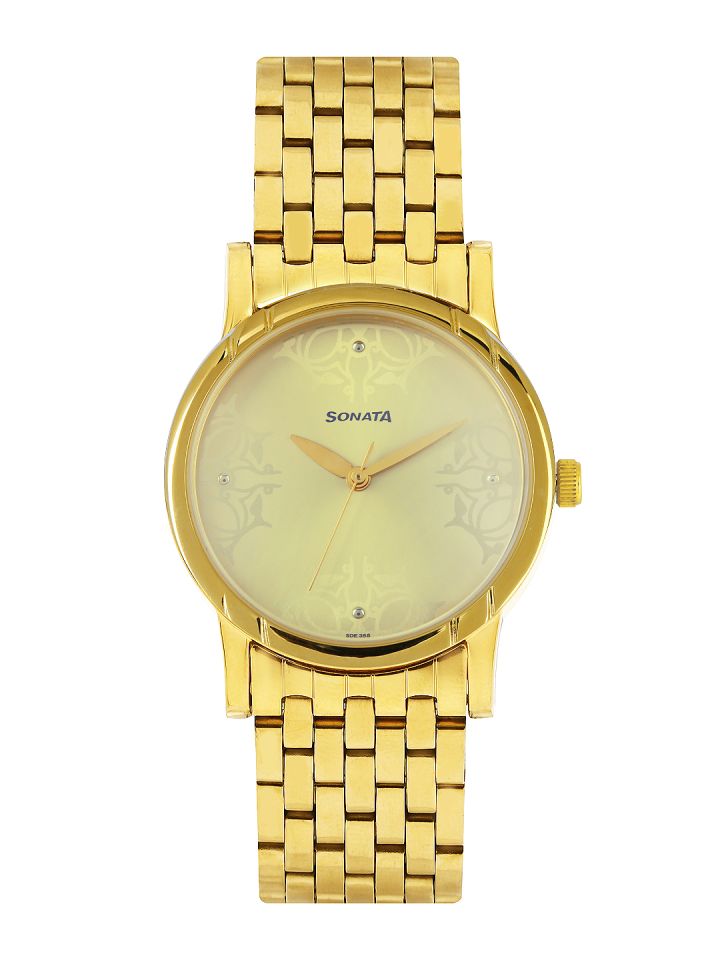 Sonata golden watch hotsell price