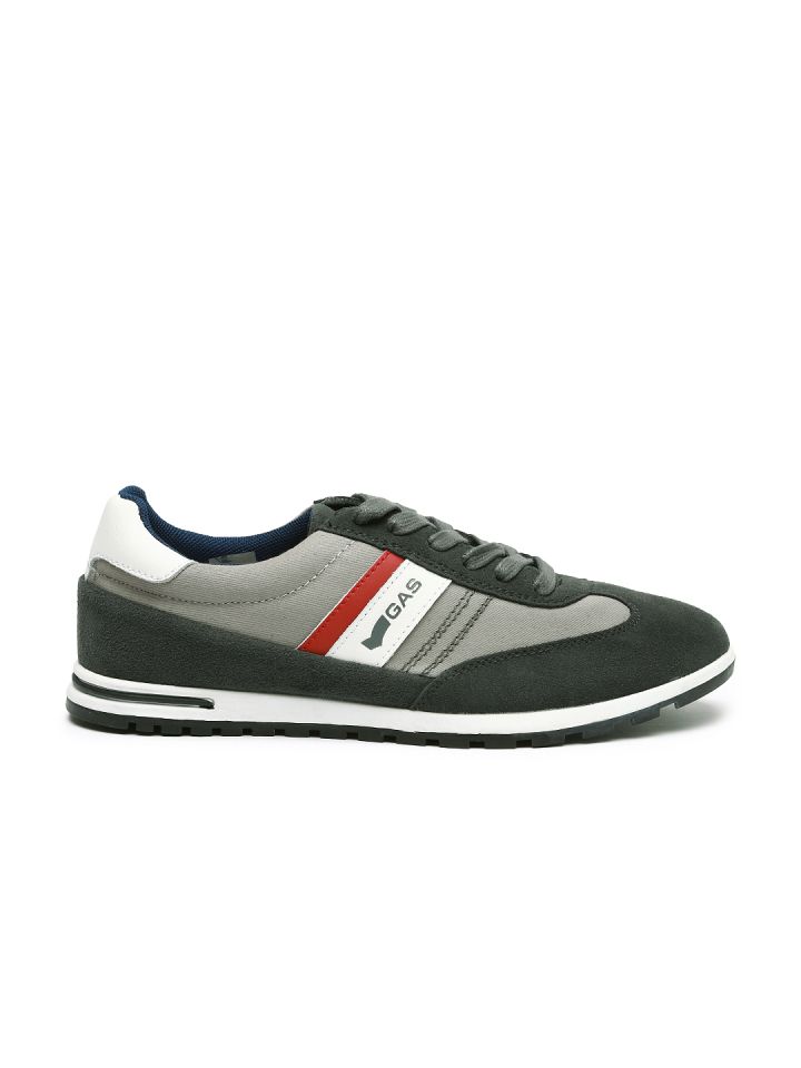 GAS Men Grey Suede Pitch Casual Shoes