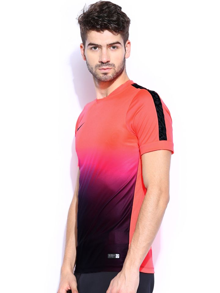 Nike Men Pink Black Ombre T shirt