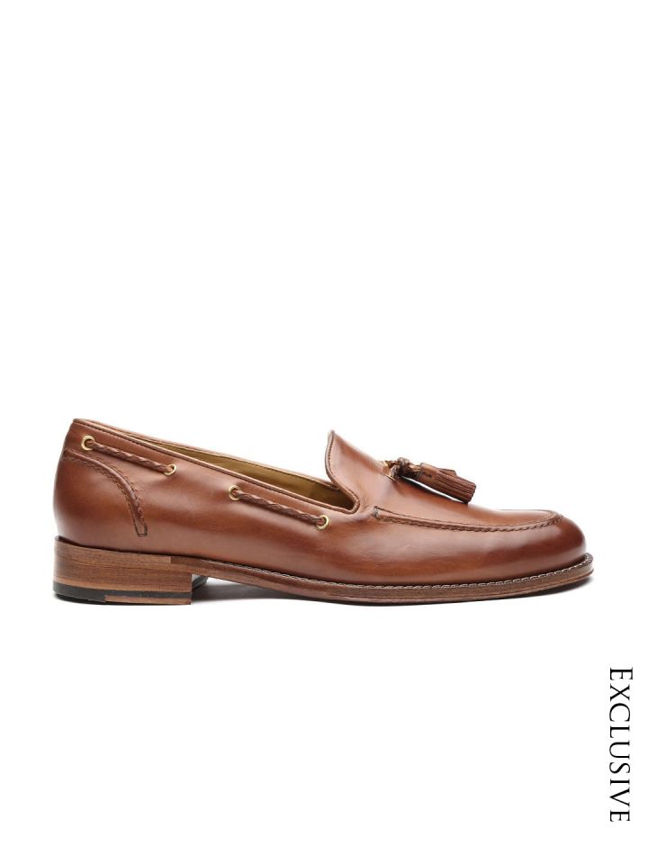 Buy Cole Haan Men Brown Leather Brady Belgian Boat Shoes Casual