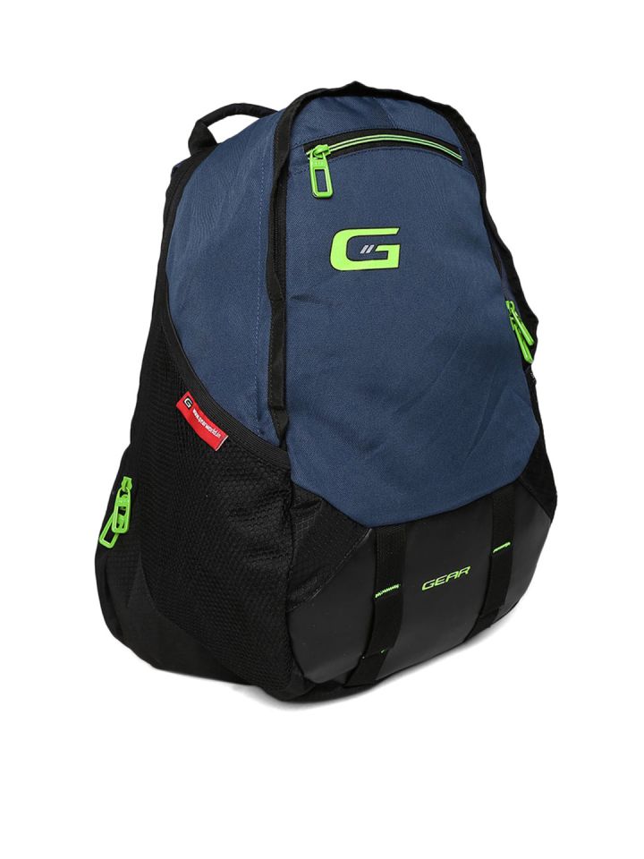 Buy Gear Unisex Blue Black Backpack Backpacks for Unisex