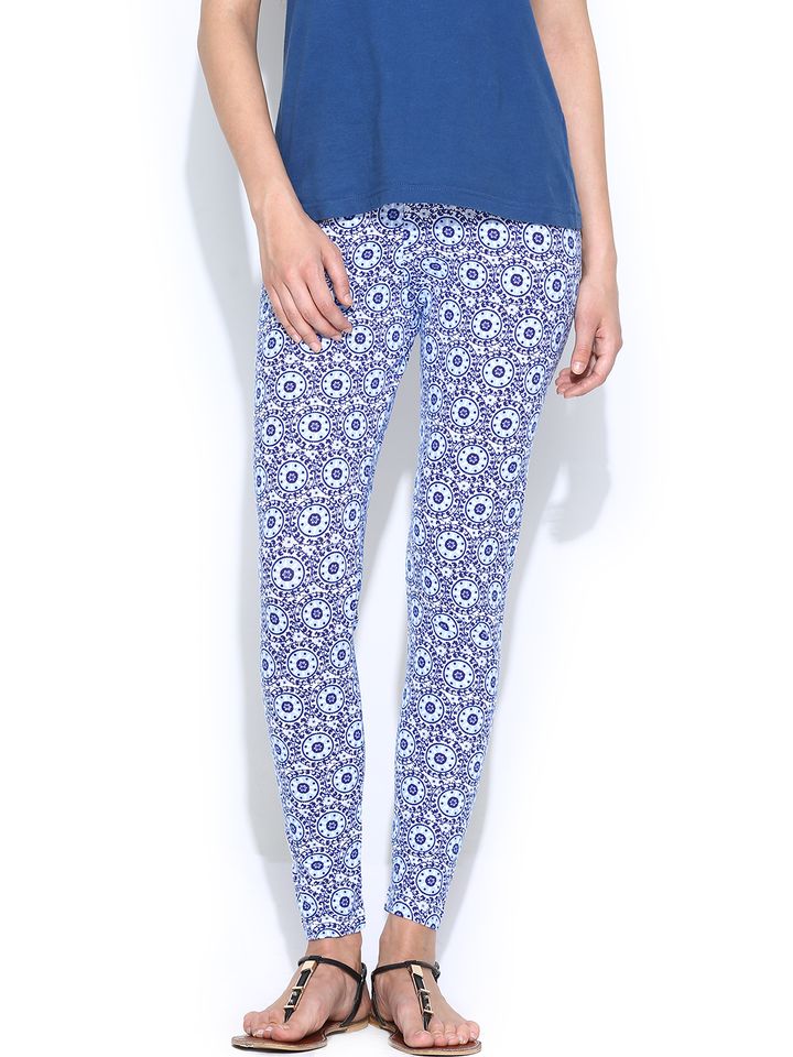 Buy Global Desi Women Blue \u0026 White 