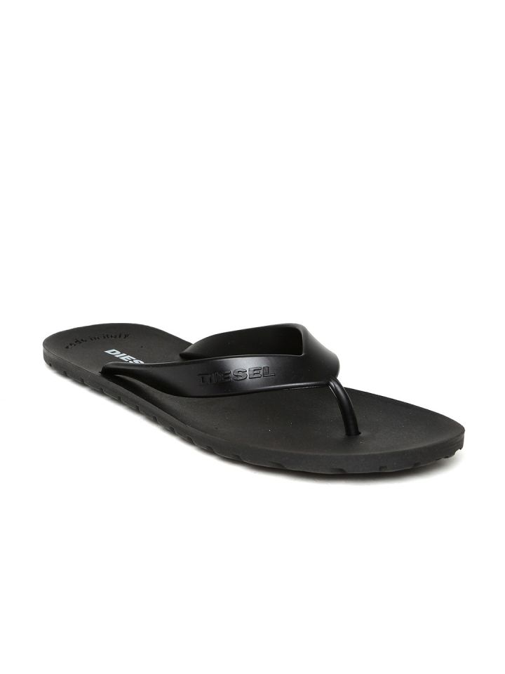 Diesel splish hotsell flip flops black