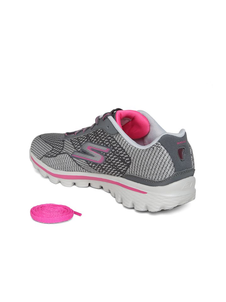 Buy Skechers Women Grey Go 2 Fuse Walking Shoes Sports Shoes for