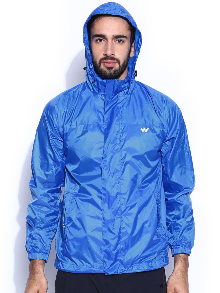 Buy Wildcraft Blue Hooded Rain Jacket 